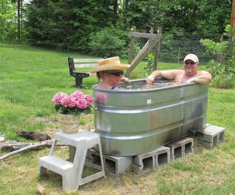 A ball valve was installed as a backup measure, which was great foresight because the regular drain. The top 35 Ideas About Diy Outdoor soaking Tub - Home ...