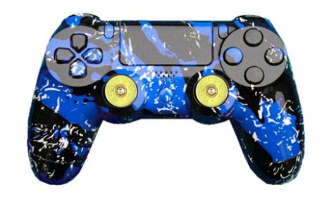 Sony Ps4 Playstation Dual Shock Blue Splatter Hydro Dipped Controller