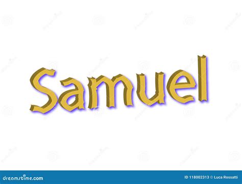 Illustration Name Samuel Isolated In A White Background Stock