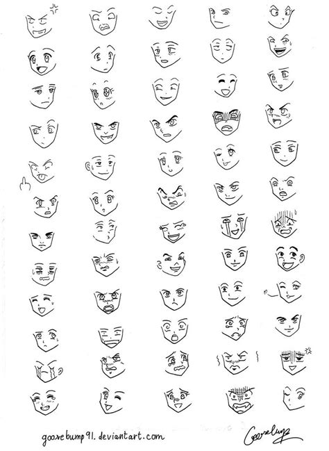 60 Manga And Anime Expressions By ~goosebump91 On Deviantart Cute