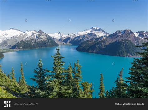 Panoramic View Of Garibaldi Lake Garibaldi Provincial Park British