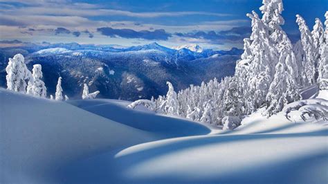 Snow Wallpaper Beautiful Winter Mountain Scenery Hd