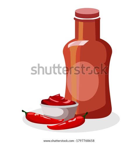 Bottle Chili Sauce Cup Primrose Sauce Stock Vector Royalty Free 1797768658 Shutterstock