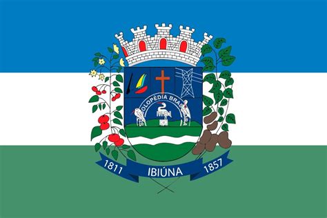 Brasão e Bandeira da Cidade de Ibiúna SP mbi com br