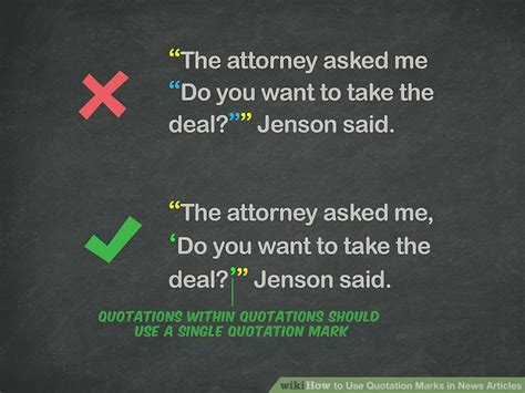 For example, you could embed a quotation into your sentence or separate. 4 Ways to Use Quotation Marks in News Articles - wikiHow