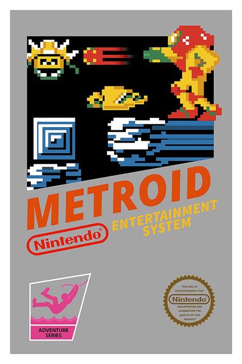 Metroid Poster Nintendo 8bits Nes Video Game By Geekyprints