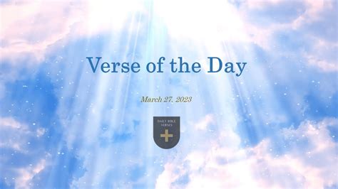 Bible Verse Of The Day March 27 2023