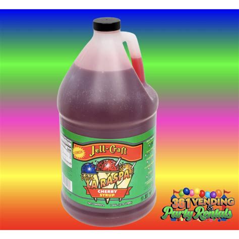 Snow Cone Syrup Cherry 1 Gallon 361 Vending And Party Rentals