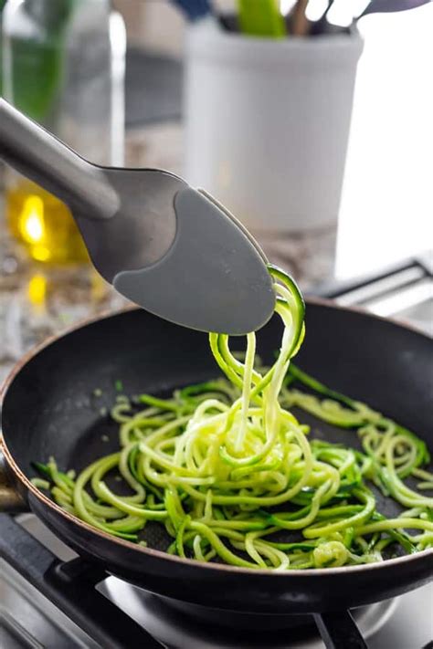 Rinse the zucchini under water and wipe dry with paper towels. How to Cook Zucchini Noodles (step by step photos!) | sweetpeasandsaffron.com