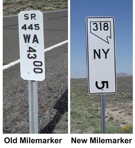 Ndot Installs Newly Designed Highway Mile Markers Around State