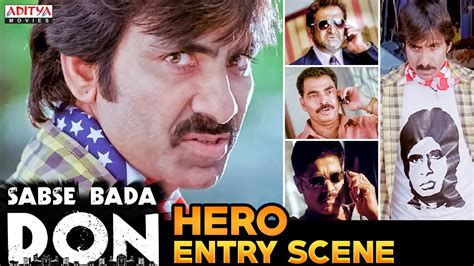 Sabse Bada Don Hero Entry Scene New Released Hindi Dubbed Movie Ravi Teja Shriya Saran