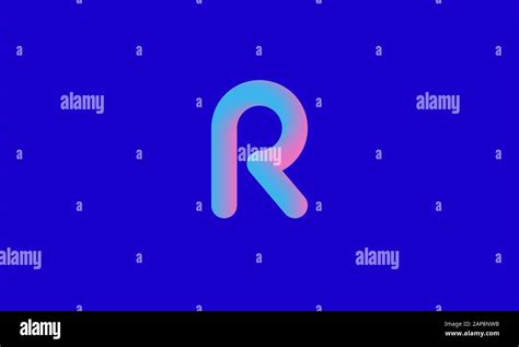 3d Gradient Letter R3d Letters R Logo Designgradient R3d Decorative