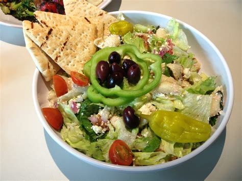 Maybe you would like to learn more about one of these? Zoës Kitchen - Tossed Greek salad - Houston, TX, United States