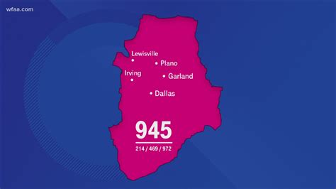 945 Area Code Map