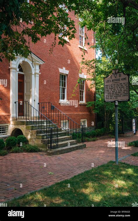 Robert E Lees Boyhood Home In Alexandria Virginia Stock Photo Alamy