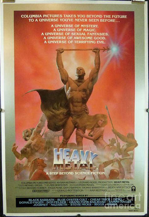 Heavy Metal Original Vintage Style B Trifold Movie Poster Digital Art