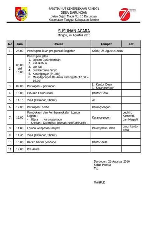 Susunan Acara Hut Ri Ke 71 Pdf Merge - IMAGESEE