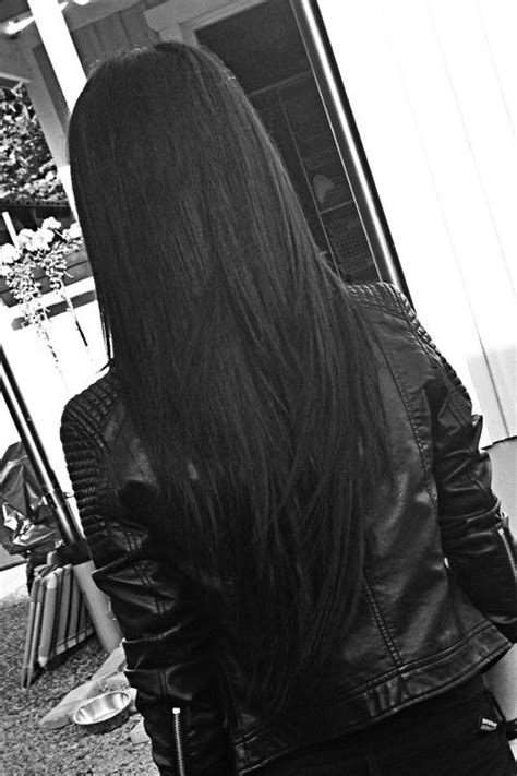 Pin By V On Cøsmetics Hair Black Metal Girl Long Black Hair
