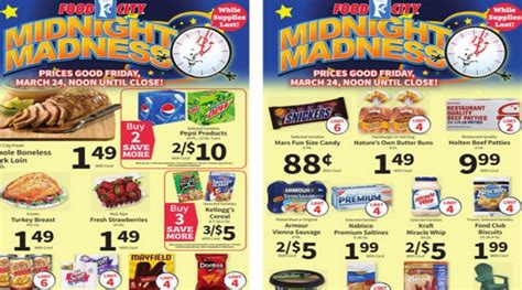 All coupons must have a valid expiration date and scannable bar code and may not be duplicated. Food City Midnight Madness 3/24: Sale Best Deals and ...