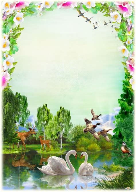Word powerpoint sermon template the word powerpoint sermon background has a light blue colored background image with white diagonal stripes on it. Nature photo frame - deer, river, swans ( frame psd png ...