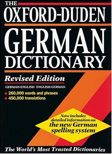 The Oxford Duden German Dictionary German Englishenglish German