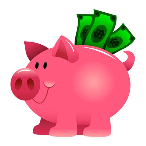 Green Piggy Bank Money