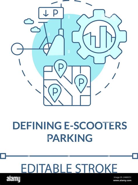 Defining E Scooters Parking Blue Concept Icon Stock Vector Image And Art