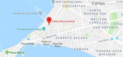 Monumental Callao Mapa Viajar Por Perú