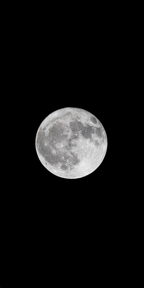 Gray Moon Bw Sky 1080x2160 Wallpaper Dark Wallpaper Moon