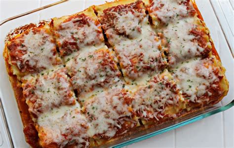 Cheesy Lasagna Roll Ups Snack Food