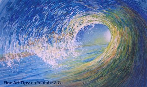 How To Draw An Ocean Wave With Pencil Crayon Markers And Fixative