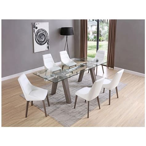 22 wide x 25 deep x 48 high free. Valencia Gray Extendable Dining Table | El Dorado Furniture