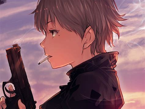 80 Anime Boy With Gun Wallpaper Hd Pictures Myweb