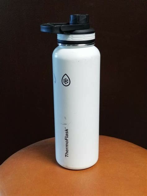 Thermoflask 40 oz White Water Bottle Drink Thermos Container sport