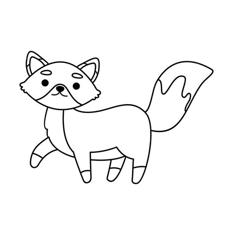 Premium Vector Vector Hand Drawn Fox Outline Illustration