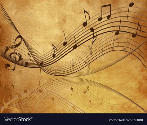 Vintage Background With Music Notes Royalty Free Vector