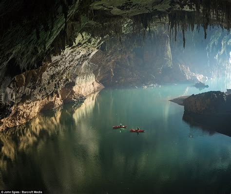 Laos Kayakers Capture Tham Khoun Ex Caves Incredible Rock Formations