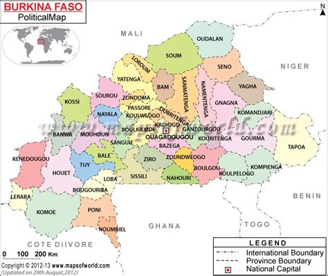 Burkina Faso Political Map Political Map Of Burkina Faso
