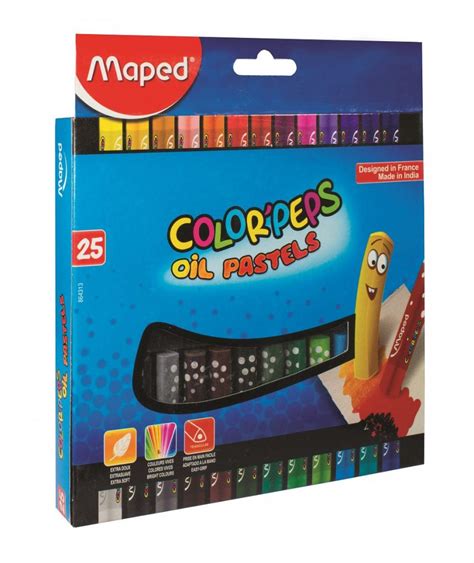 Colorpeps Oil Pastels X25 Shades Cardboard Box Maped India