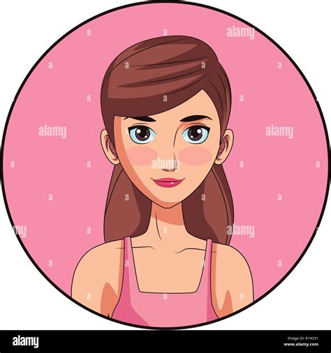 Young Woman Face Cartoon Stock Vector Image And Art Alamy