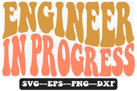 Engineer In Progress Retro Wavy Svg Graphic By Uniquesvgstore