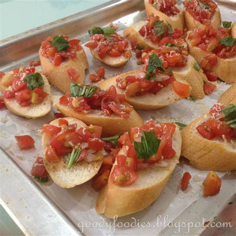Goodyfoodies Recipe Tomato Bruschetta