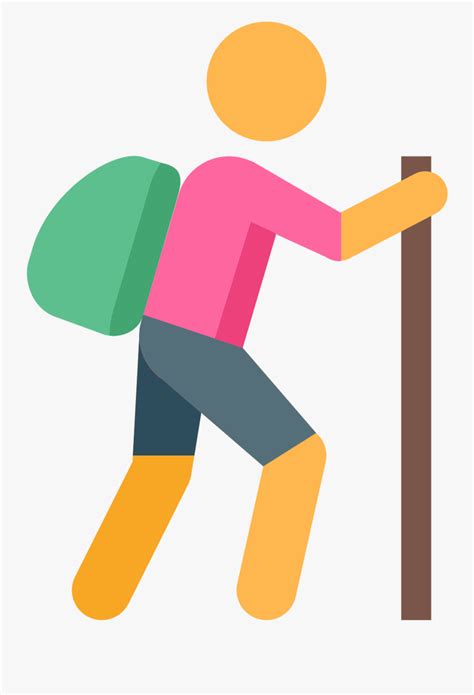 Computer Icons Backpacking Hiking Hiker Emoji Free Transparent