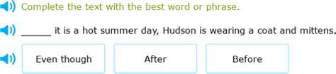 Ixl Use Subordinating Conjunctions Year English Practice