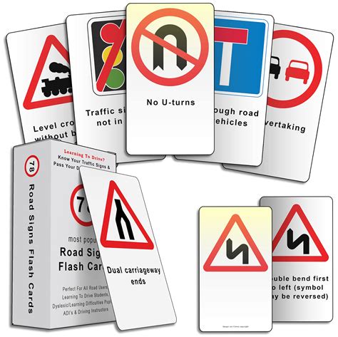 78 Road Signs Flash Cards Know Your Road Signs And Pass Your Uk