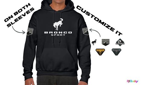 Ford Bronco Sport Lover Hoodie With Model Logo On Both Sleeves Ford