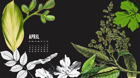 April Desktop Calendar