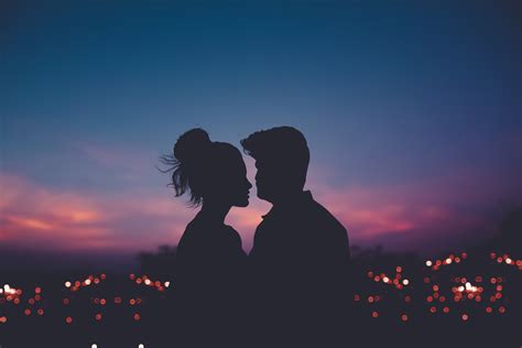 Couple Silhouette Evening 5k Wallpaperhd Love Wallpapers4k Wallpapers