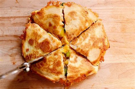 Brush a half sheet pan or rimmed cookie sheet with half of the butter. Chicken Quesadillas | Recipe | Food network recipes ...