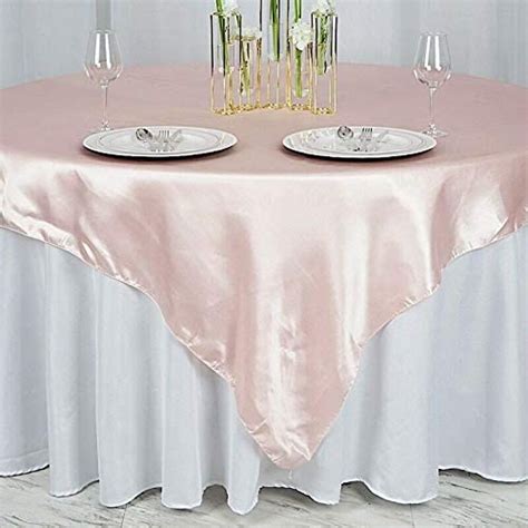 Blush 10 Satin Square 72x72 Table Overlays Wedding Party